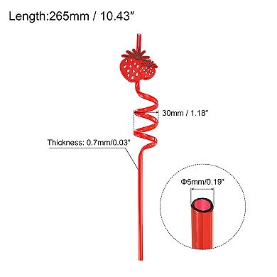 16pcs Silly Straws, Crazy Straws For Gift Christmas, Mixed Color