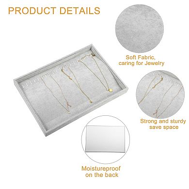 Velvet Necklace Jewelry Tray Stackable Tray Showcase For Necklace