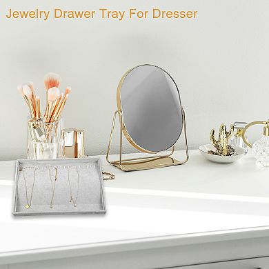 Velvet Necklace Jewelry Tray Stackable Tray Showcase For Necklace