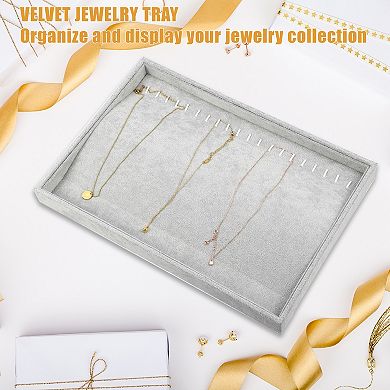 Velvet Necklace Jewelry Tray Stackable Tray Showcase For Necklace