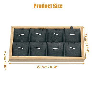 Wood Pendant Tray Stackable Storage Jewelry Tray For Pendants