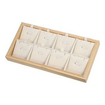 Wood Pendant Tray Stackable Storage Jewelry Tray For Pendants