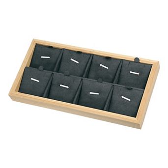 Wood Pendant Tray Stackable Storage Jewelry Tray For Pendants
