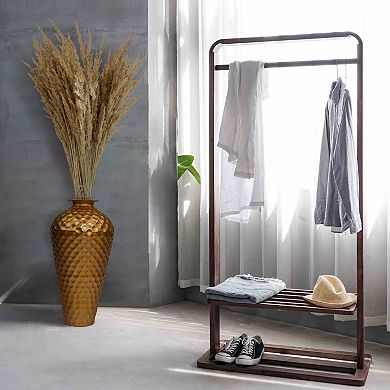 Decorative Modern Honeycomb Design Floor Flower Vase for Entryway, Living Room or Dining Room