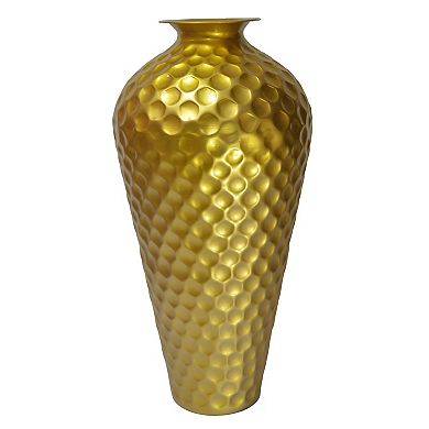 Decorative Modern Honeycomb Design Floor Flower Vase for Entryway, Living Room or Dining Room