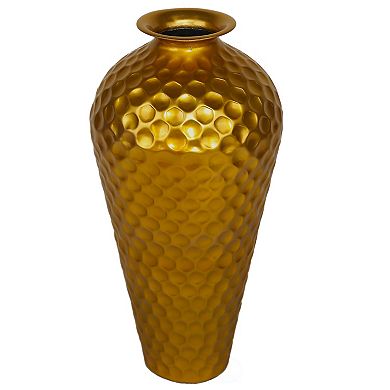 Decorative Modern Honeycomb Design Floor Flower Vase for Entryway, Living Room or Dining Room