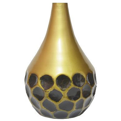 Decorative Modern Teardrop Shape Table Flower Vase with Honeycomb Design