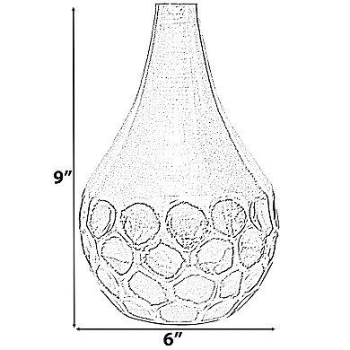 Decorative Modern Teardrop Shape Table Flower Vase with Honeycomb Design