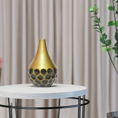 Decorative Modern Teardrop Shape Table Flower Vase with Honeycomb Design