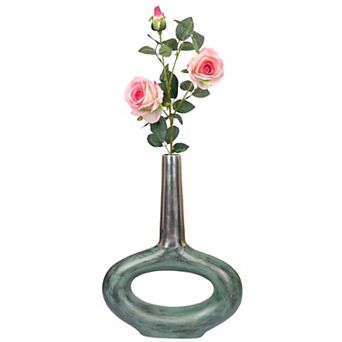 Decorative Antique Aluminium-Casted Table Centerpiece Flower Vase