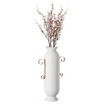 Decorative Floor Vase With 2 Handles for Entryway, Living Room or Dining Room