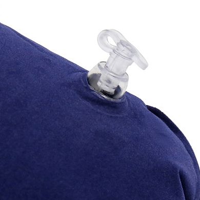 3 In 1 Dark Blue Travel Sleep Set Neck Inflatable Pillow Shade Eye Mask Earplugs