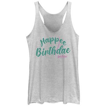 Juniors' Harry Potter Happee Birthdae Tri-Blend Racerback Graphic Tank Top