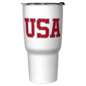 USA Varsity Style Letters Graphic Travel Mug