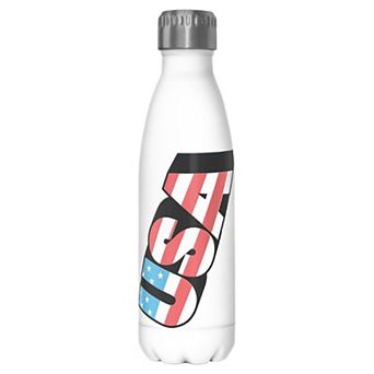 USA Americana Style Print Letters Graphic Stainless Steel Bottle