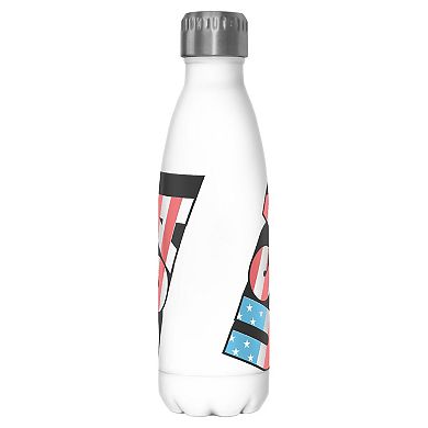 USA Americana Style Print Letters Graphic Stainless Steel Bottle