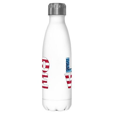 Love Americana Style Graphic Stainless Steel Bottle