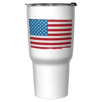 USA Flag Paint Graphic Travel Mug