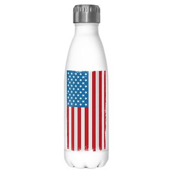 USA Flag Paint Graphic Stainless Steel Bottle