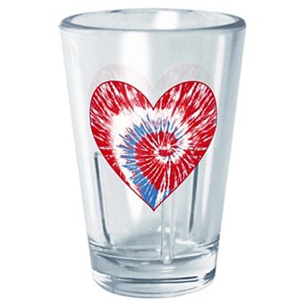 Americana Tie Dye Print Heart Graphic Tritan Cup