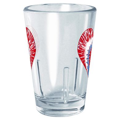 Americana Tie Dye Print Heart Graphic Tritan Cup