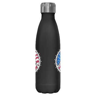 USA Flag Print Peace Sign Graphic Stainless Steel Bottle