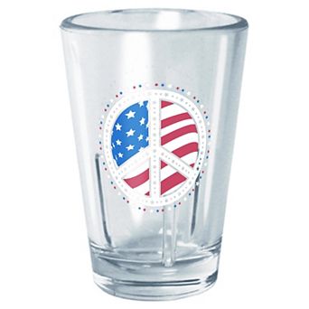 USA Flag Print Peace Sign Graphic Tritan Cup