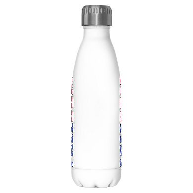 USA Flag Print Word Freedom Graphic Stainless Steel Bottle