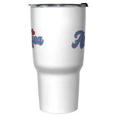 America Retro Text Graphic Travel Mug