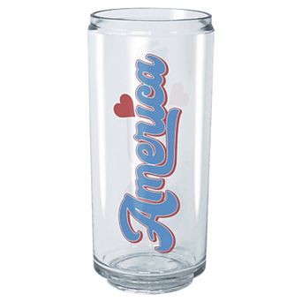 America Retro Text Graphic Tritan Cup
