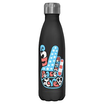 USA Peace Love Freedom Sign Graphic Stainless Steel Bottle