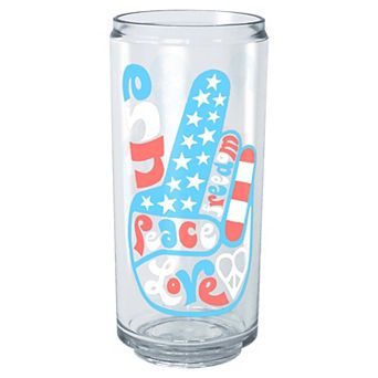 USA Peace Love Freedom Sign Graphic Tritan Cup