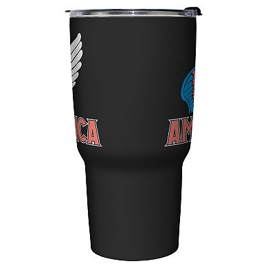 America Text Stainless Steel Graphic Travel Mug