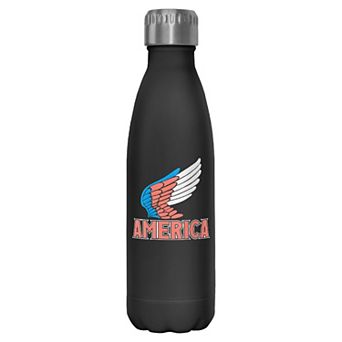 America Text Stainless Steel Graphic Bottle
