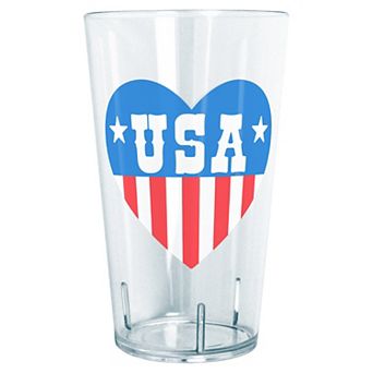 USA Americana Print Heart Graphic Tritan Tumbler