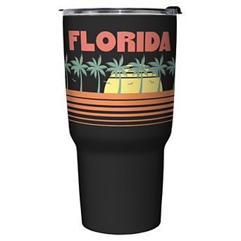 Florida Beach Line Graphic Travel Mug