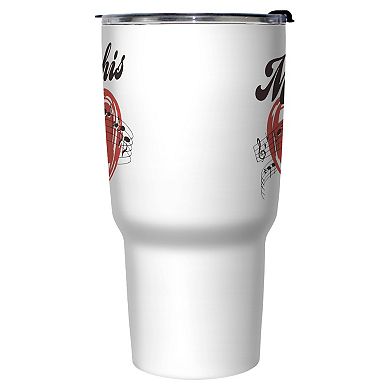Memphis Music Heart Graphic Travel Mug