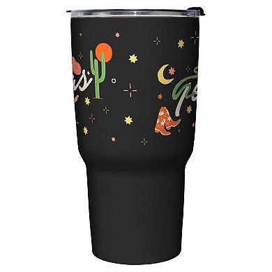 Texas Colorful Icons Graphic Travel Mug