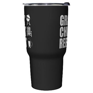Grillin' Chillin' Refillin' Graphic Travel Mug