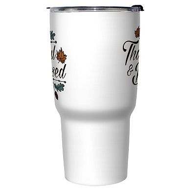 Thankful And Blessed Graphic Travel Mug