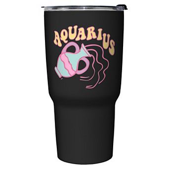 Zodiac Sign Aquarius Graphic Travel Mug