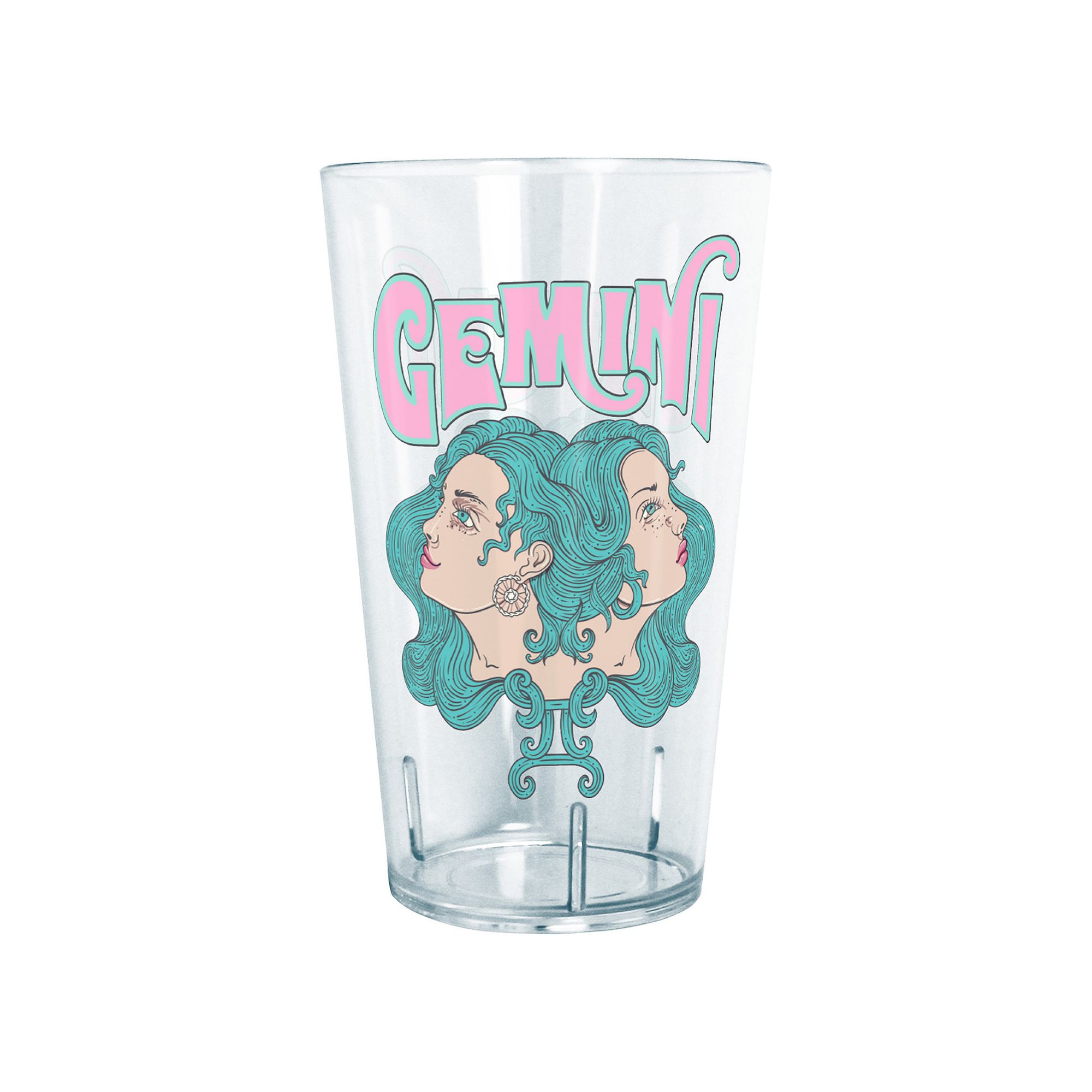 Zodiac Sign Gemini Graphic Tumbler, Clear