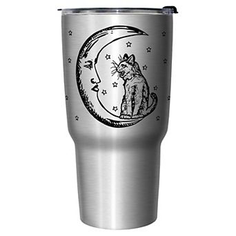 Moon And Cat Graphic Travel Mug