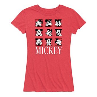 Disney's Mickey Mouse Women's Expression Boxes Graphic Tee