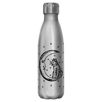 Moon And Cat Graphic Stainless Steel Bottle