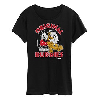 Disney's Mickey Mouse & Pluto Women's Original Buddies Graphic Tee