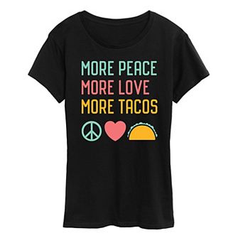 Women's Peace Love Tacos Graphic Tee
