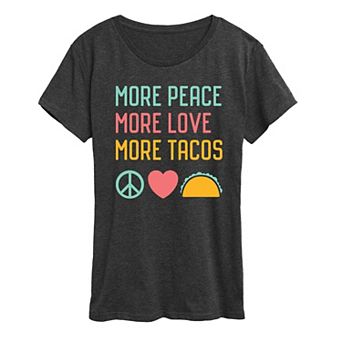 Women's Peace Love Tacos Graphic Tee