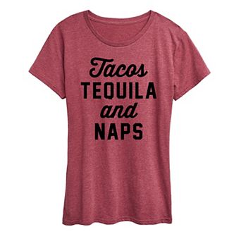 Women's Tacos Tequila And Naps Graphic Tee