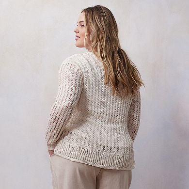 Plus Size LC Lauren Conrad Flounce Cardigan